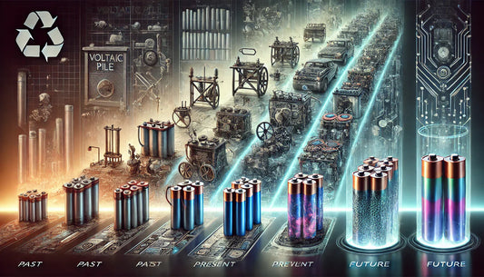 evolution of batteries from  early voltaic piles to cutting-edge lithium-ion and solid-state technology