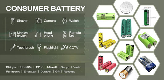 consumer batteries for small electronics like watches, keyfobes and controllers 