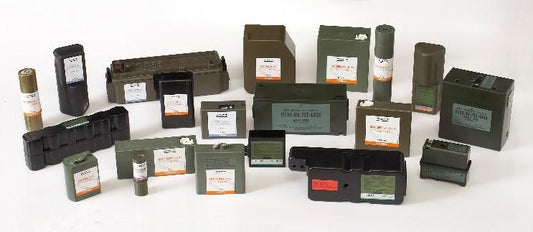 collection of FDA-approved military batteries