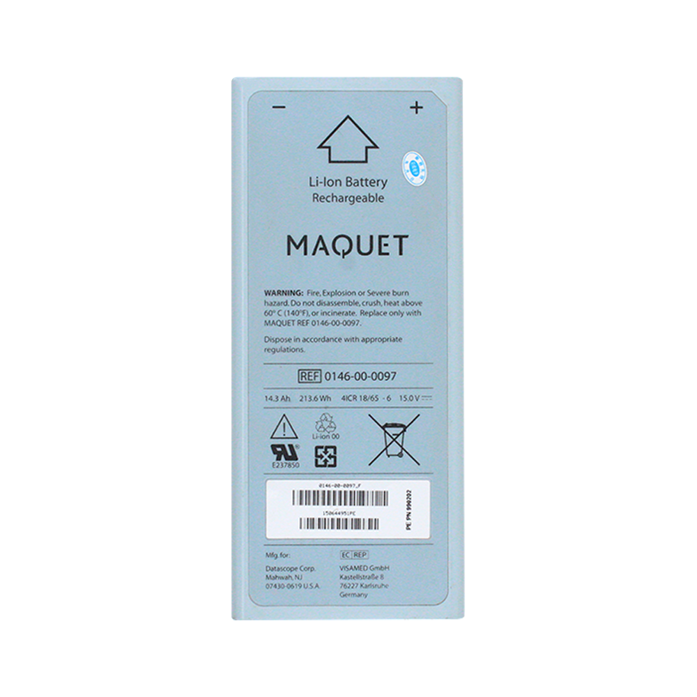 Original 0146-00-0097 for Maquet Cardiosave Hybrid Monitor 15V Li-ion Battery Pack