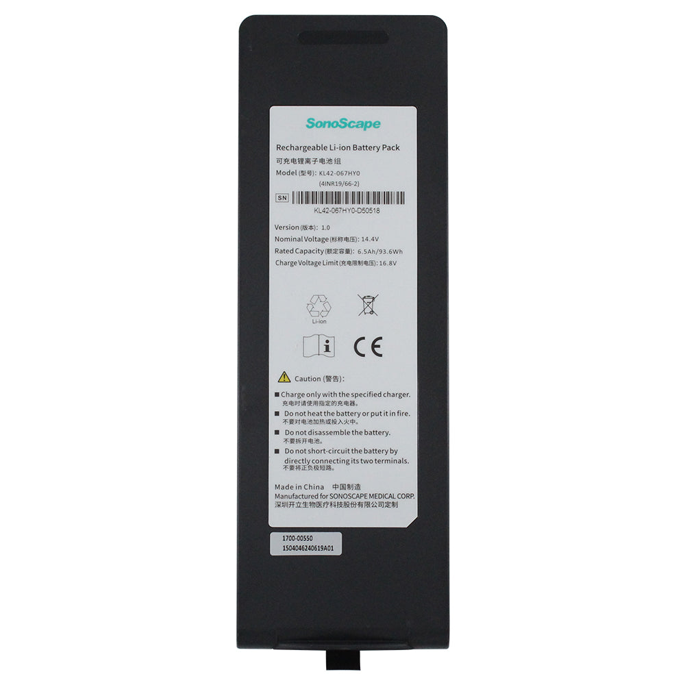 Original KL42-067HY0 for SonoScape Color Ultrasound 14.4V Li-ion Battery