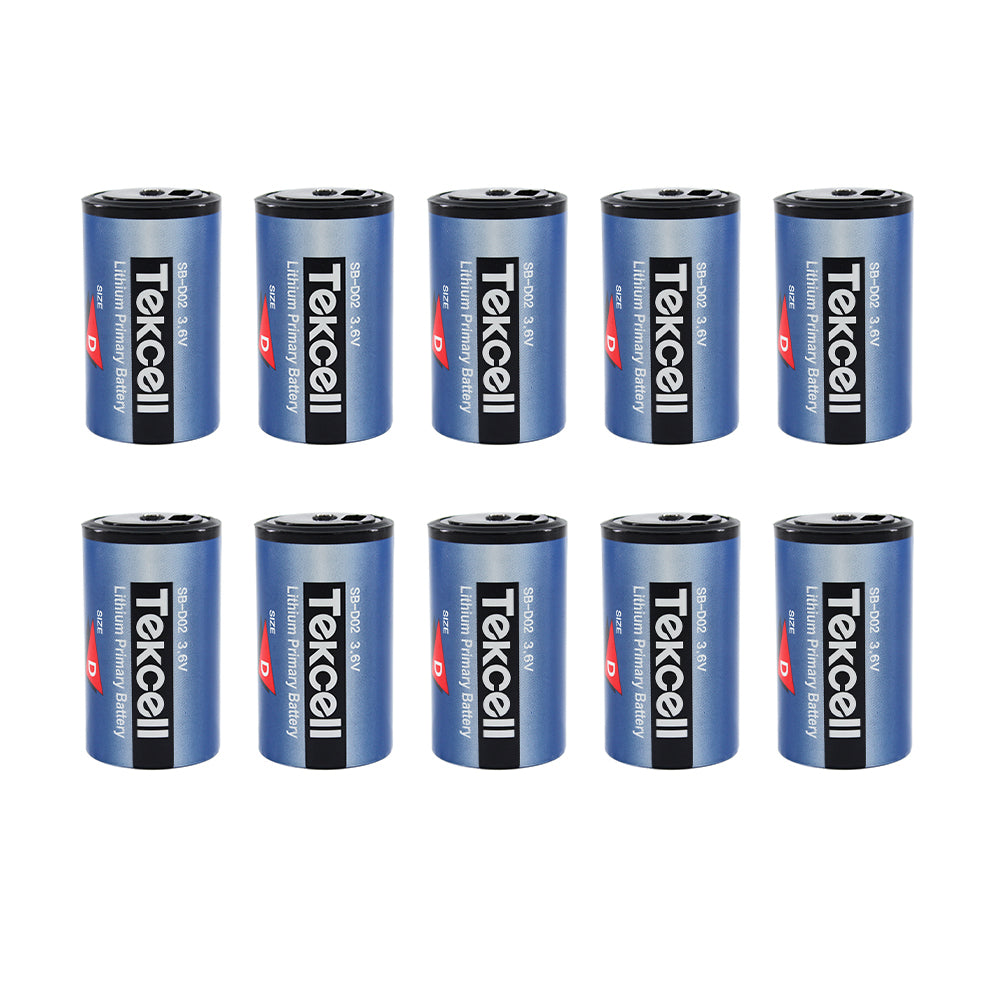 10Pcs Tekcell SB-D02 for Water/Gas/Electricity Meter Memery Back/up Battery 3.6V Lithium Battery LS33600 D