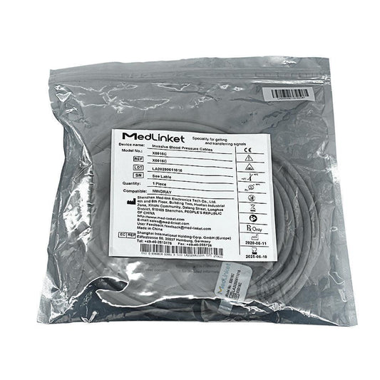 Mindray X0016C for Invasive Blood Pressure Cables MedLinket Electric Cable, Medical Cable, Mindray, top selling X0016C Mindray