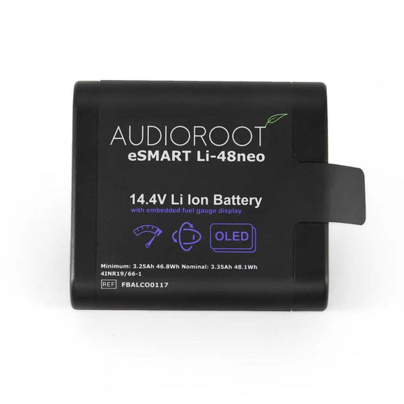 AUDIOROOT eSMART Li-48neo FBALCO0117 with embeded OLED display 14.4V Li Ion Battery 4INR19/66-1 Commerical Battery, Rechargeable FBALCO0117 AUDIOROOT
