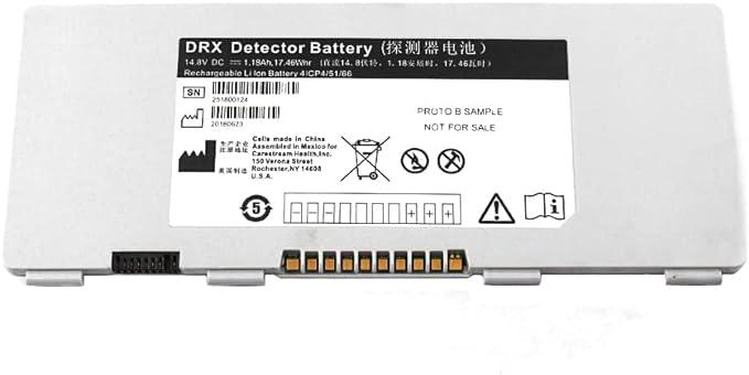 Carestream DRX detector X FACTOR Battery 14.8V 1.18Ah Li-Ion Battery Flat Panel Detector Battery, Medical Battery, Rechargeable DRX CARESTREAM