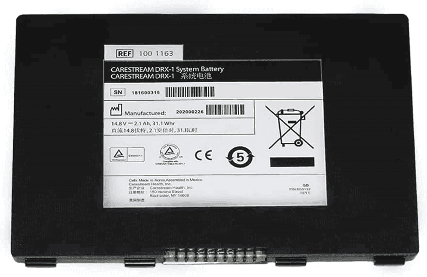 Original CARESTREAM DRX-1 Radiography System Battery 14.8V Li-lon Battery REF 1001163 Flat Panel Detector Battery, Medical Battery, Rechargeable DRX-1 CARESTREAM