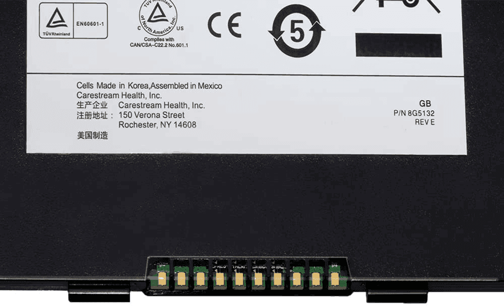 Original CARESTREAM DRX-1 Radiography System Battery 14.8V Li-lon Battery REF 1001163 Flat Panel Detector Battery, Medical Battery, Rechargeable DRX-1 CARESTREAM