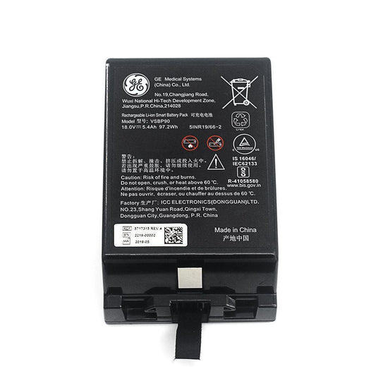 Original GE Medical VSBP90 for GE Vivid IQ system 5717315 Ultrasound Machine battery 18.0V 5.4Ah Li-Ion Battery GE Medical, Medical Battery, Rechargeable, Ultrasound System Battery VSBP90 GE Medical