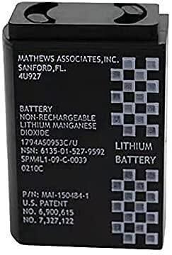 Original Mathews Associates BA-5112U for Enhanced Replacement BA-5113U BA-5312 Very high Frequency intercom Walkie-Talkie Battery Mathews Associates 1794AS0953C/U military battery, Non-Rechargeable, Phone Battery BA-5112U Mathews Associates