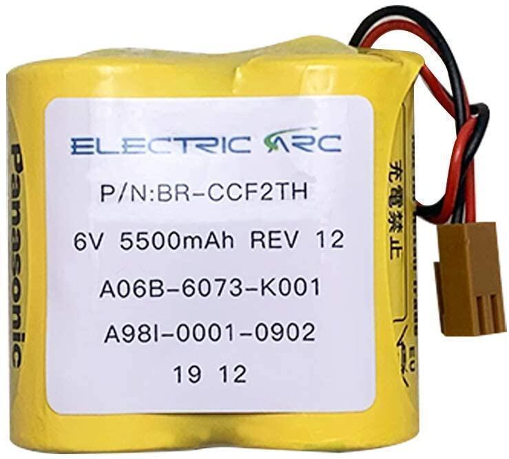 ELECTRIC ARC BR-CCF2TH for GE Fanuc A06 Series A98I-0001-0902 Coaster(Cutler Hammer oi Mate Model-D Brown Connector Battery 6V Lithium Battery Industrial Battery, Non-Rechargeable, Panasonic Battery BR-CCF2TH Panasonic