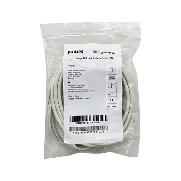 PHILIPS 989803184941 Cable for PageWriter TC10 ECG Monitor-lead Long 10-Lead Patient Cable IEC Electric Cable, Medical Cable 989803184941 PHILIPS