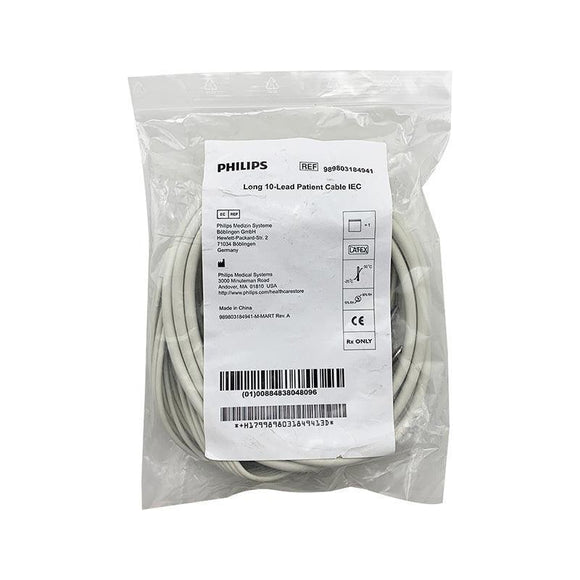 PHILIPS TC10 ECG PageWriter 989803184941 Long 10-Lead ECG-lead Trunk Cable Patient Cable IEC Electric Cable, Medical Cable REF989803184941 PHILIPS