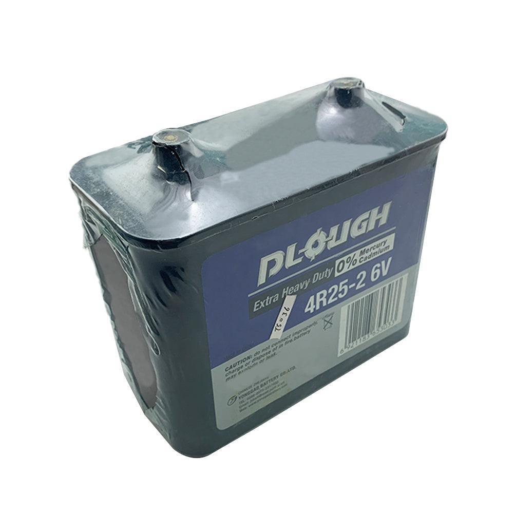 PLOUGH 4R25-2 For Lanterns Flashlights Barricade Lights Battery with Screw Terminals 6V Zinc Carbon Battery Commerical Battery, Rechargeable 4R25-2 PLOUGH