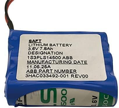SAFT 3HAC033492-001 For ABB Robot Battery 3.6V Lithium Battery 1S3P LS14500 Industrial Battery, Non-Rechargeable, Stock In Canada, Stock In Mexico, Stock In USA 3HAC033492-001 SAFT