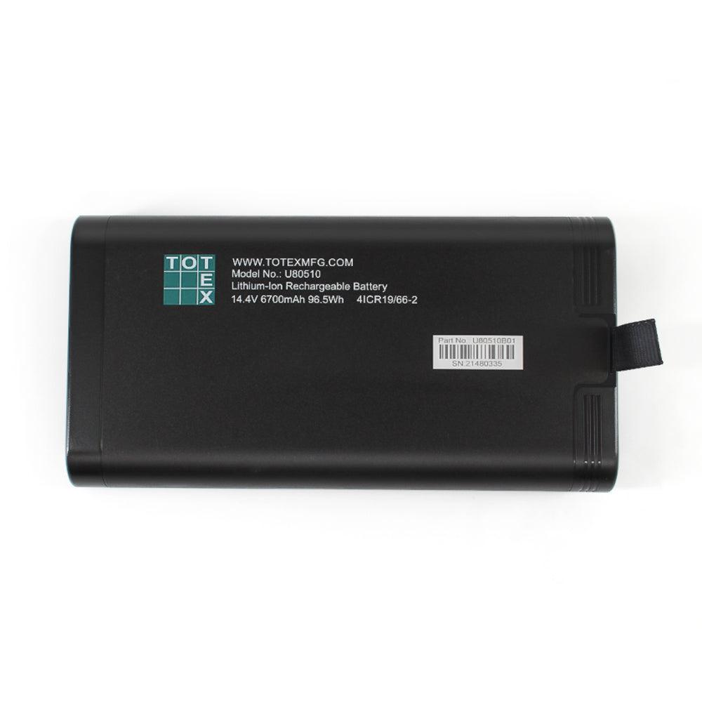 TOTEX U80510 For ImageCast X Prime 14.4V 6700mAh 96.5Wh 4ICR19/66-2 Li-ion Battery TOTEMFG RRC2054-2 Commerical Battery, Rechargeable U80510 TOTEX