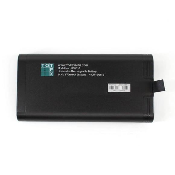 TOTEX U80510 For ImageCast X Prime 14.4V 6700mAh 96.5Wh 4ICR19/66-2 Li-ion Battery TOTEMFG RRC2054-2 Commerical Battery, Rechargeable U80510 TOTEX