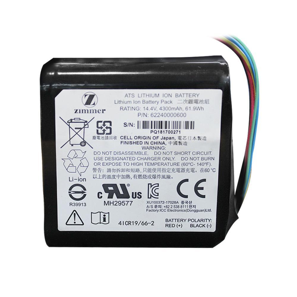 Original Zimmer 62240000600 for Robot Battery 14.4V 4300mAh Li-Ion Battery P/N 4ICR19/66-2 Commerical Battery, Industrial Battery, Rechargeable, top selling 62240000600 Zimmer